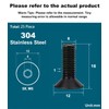 Drenky Black Socket Countersunk Screws M6 X 16mm 304 Stainless