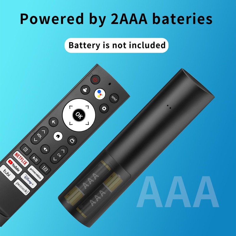 Replacement Remote Control for Hisense Smart Google TV，for Hisense Android/Google