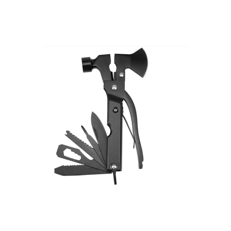 14-in-1 Multi-Tool Survival Axe Hammer | Stainless Steel | Compact