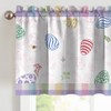 Finphoon Easter Kitchen Valances for Windows,Easter Egg Cute Rabbit Valances