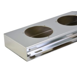 TBOZZ Stainless Steel Mud Flap Hanger Rear Bar with Light Cutouts 2.5" Bolt Spacing,Spring Loaded