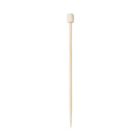 3.5 Inch Cocktail Picks, 100 Disposable Appetizer Skewers - Cylinder Top, Sturdy, Natural Bamboo Decorative Toothpicks, For Barbeques, Parties, Or Buffets