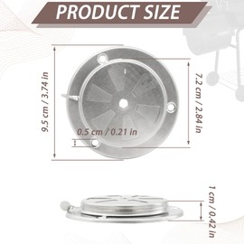 4 Pcs BBQ Smoker Air Vent Stainless Steel BBQ Grill Smoker Exhaust Vent Grill Damper for Increased Airflow Replacement Parts for Grill, Stove and Smoker
