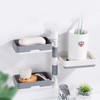 CHEOTIME 3 Tier Soap Dish Holder, Wall Mounted Soap Box