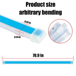 BELOMI Car Hood LED Light Strip, 70 Inch Flexible Waterproof Daytime Running Light, 12V Multi-Color Dynamic Decorative Atmosphere Lamp, Car Exterior Accessories Hood Strip Light for Cars, SUV, RV