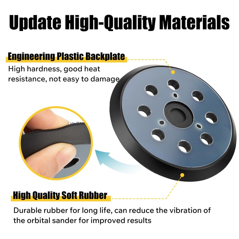 2 Pack 5" 8 Hole Hook & Loop Sander Replacement