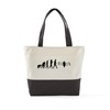 CafePress Rowing Evolution Canvas Tote Top Zipper Closure