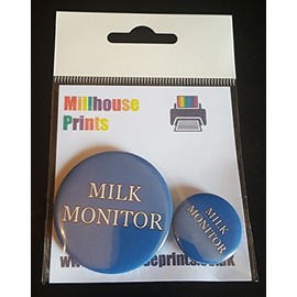 Milk Monitor - Multi-Pack of Fun Novelty Pin Badges