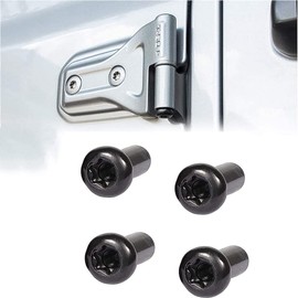 4pcs Door Hinge Nuts for 2007-2017 Jeep Wrangler JK JKU Sports Sahara Freedom Rubicon Unlimited - Replace 55395702AE & 6511744AA Door Hinge Bolt