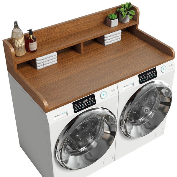 Corbyles 2-Tier Washer Dryer Countertop with 2.75" H Edge Rails,
