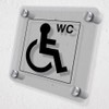 V Safety Disabled WC Symbol - 200 x 200 mm