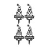 4Pcs Garden Gnome Plant Markers Durable Rustproof Decorative Metal Plant