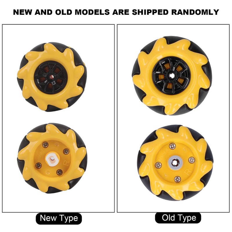 Eujgoov Mecanum Wheel, 48 mm Omnidirectional Wheel, Smart Robot Car