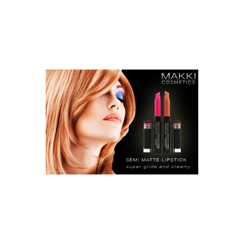 Makki Semi-Matte Lipstick Super Gliding and Creamy 53 Fuchsia