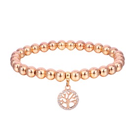 Manfnee Women's Bracelet Silver Gold Rose Gold Tree of Life Bangle Bracelet Women's Jewellery, Metal, No gemstone