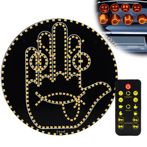 LED Auto Finger Licht und Ausdruck Zeichen Licht, 2 in