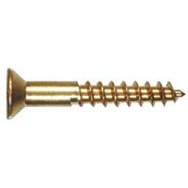 Hillman 2720 8 X 3/4-Inch Brass Flat Phillips Wood Screw, 30-Pack