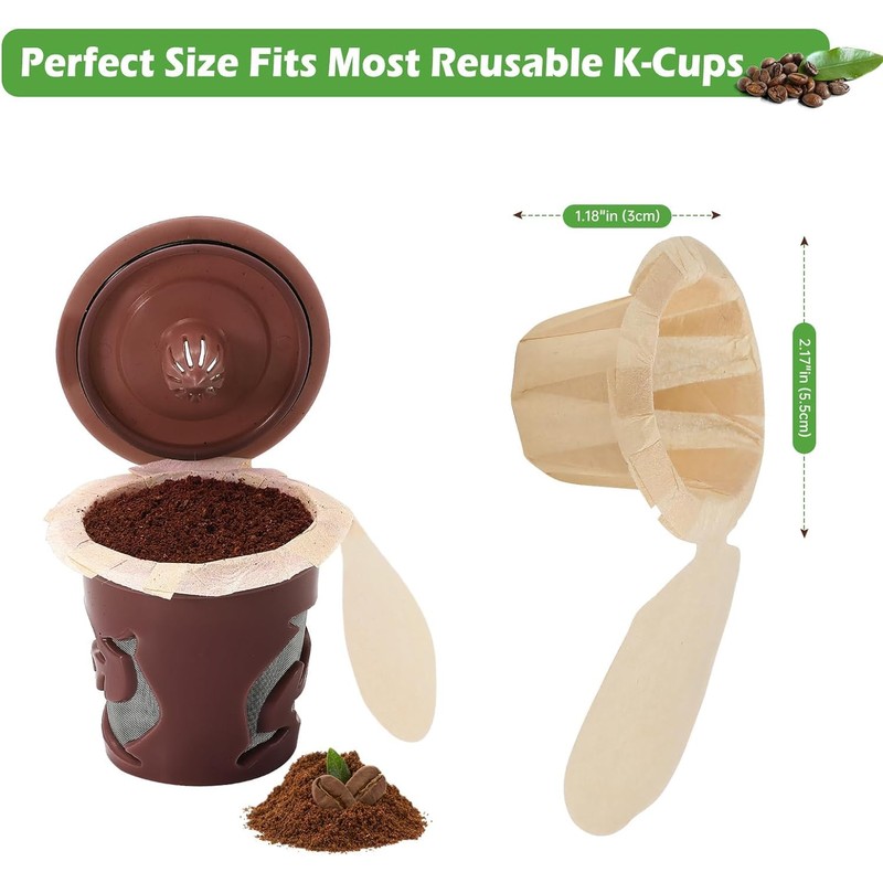Aussen Disposable Coffee Paper Filters Replacement Kerig Filter Fit All