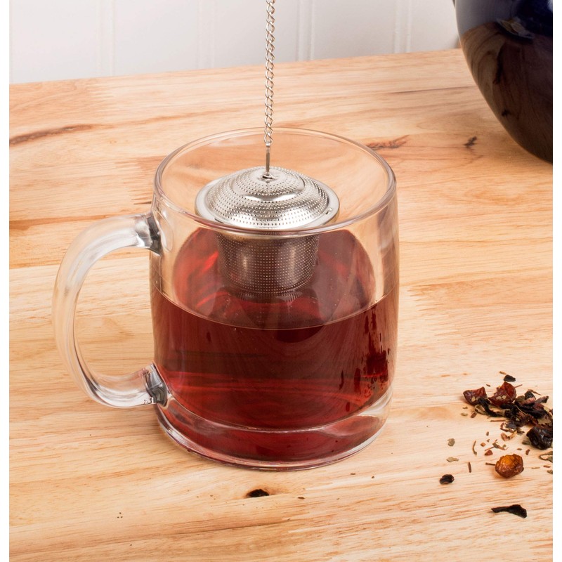 HIC Kitchen Large Barrel Tea Infuser, 18/8 Stainless Steel, 2-Inch