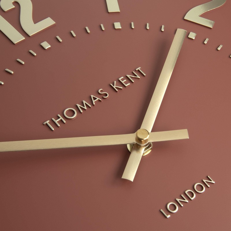 Thomas Kent Auburn 12" Mulberry Wall Clock with Quartz Movement