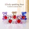 DOJOZ Crystal Teddy Bear Valentines Day Sweet Gifts Figurine Red