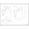 QCAA HandRail Brackets, 3", Zinc Die Cast, Champagne Brass, 4
