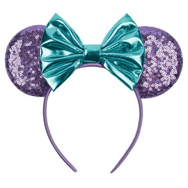 Stylish Mouse Ears Bow Headbands, Glitter Hairbands for Women Girls Kids Party Decoration Christmas Cosplay Costume