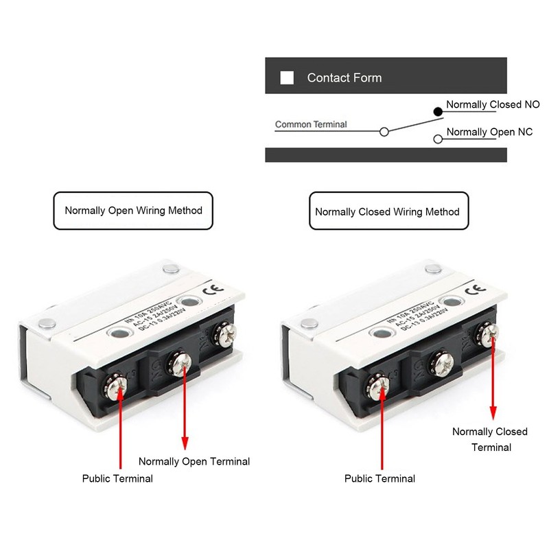 2 Pcs Micro Limit Switch 600OF 100RF 2PT 0.8OT 0.8MD
