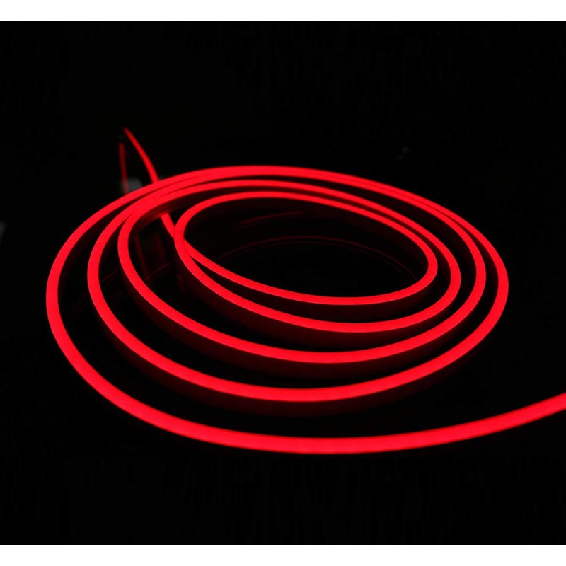 YXHL DC12V Red Silicone LED Neon Rope Light, Waterproof for