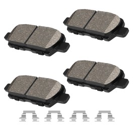 Ceramic Rear Brake Pads with Hardware Fit for Nissan Altima 2002-2023, Rogue 2008-2019, Rogue Select, Sentra, Murano, Pathfinder, Maxima, Juke, Quest, Leaf, Infiniti G35, EX35, FX35, QX70, QX60, Q50