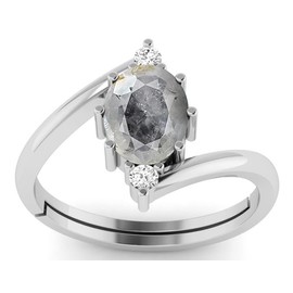 LMDPRAJAPATIS 12.00 Carat Natural White Sapphire Certified 925 Sterling Silver Ring And Gifts for Wife
