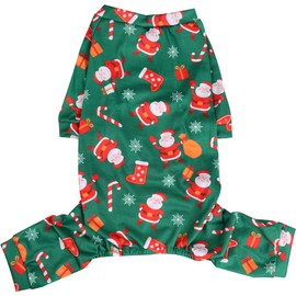 Lamphyface Christmas Dog Pajamas Clothes Pet Costume Apparel Xmas Coat Jumpsuit