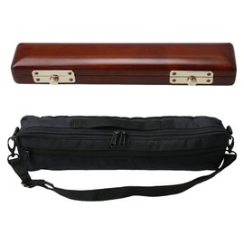 BQLZR Portable Flute Storage Bag for 16 Holes with Solid Wood Mouthpiece Box Pack of 2