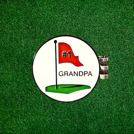 Pro-Tec Accessories #1 Grandpa Golf Ball Marker with Hat Clip for Golfers