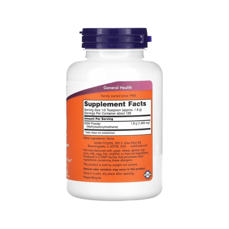 Supplement NOW MSM (metilsulfonilmetano) en polvo 240 ml