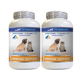 PET SUPPLEMENTS & NUTRITION LLC Dog Food for Immune System - PET Immune Support - for Dogs and Cats ONLY - Natural - VETS Choice - Amino for Dogs - 120 Treats (2 Bottles)
