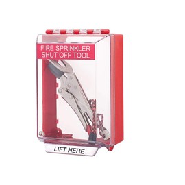 QUICKSTOP QC Wall Storage Cabinet for Fire Sprinkler Head Shut Off Tools for Managing Accidental Fire Sprinklers Activation, Works On Upright, Pendant & Sidewall Sprinklers & Recessed Heads