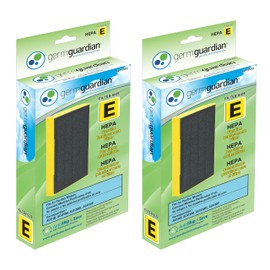 GermGuardian Filter E HEPA Pure Genuine Air Purifier Replacement Filter, Removes 99.97% of Pollutants, for AC4100, AC4100CA AC4150BL, AC4150PCA Air Purifiers, 2-Pack, Black, FLT41002PK