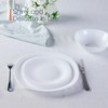 LaGlint Square Dinnerware Sets for 6, 18 Pieces Opal Glass