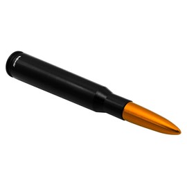 VMS Racing 50 Cal Caliber BLACK ORANGE TIP BULLET ANTENNA Heavy Gauge CNC Machined Billet Aluminum Short Compatible with Dodge Ram 1500 2500 3500 94-08 1994-2008