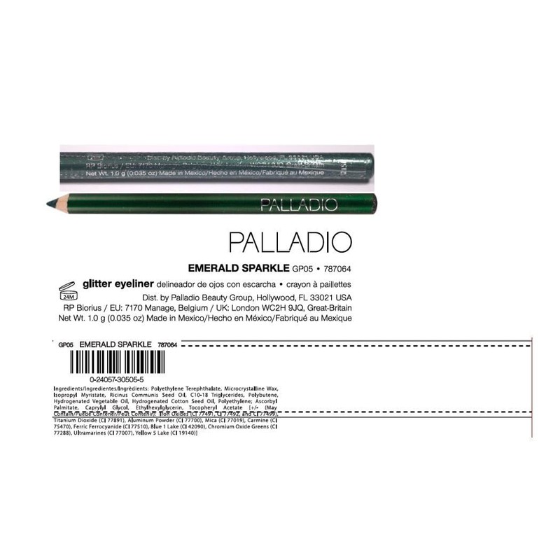 Palladio Glitter Eyeliner Pencil Longlasting Creamy Cosmetic Pencil Shimmer Eye