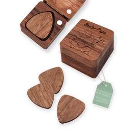 Abenteuernah Plektrum Box, Guitar pick, Gitarren Picks als Männergeschenk, Gitarrist, Partner, Bruder, Musikband, Rockband, Musiker Unikat individuell personalisiert (Bester Papa)