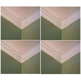 Crown Molding Corners Low Profile, Inside Corners fits 4 5/8" crown (4 pack)