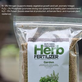 Old Cobblers Farm Organic Herb Fertilizer, Safe for Herbs and Olives