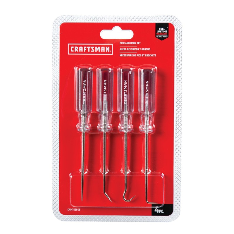 CRAFTSMAN Screwdriver Set, Pick & Hook, Acetate Handle, 4 Piece