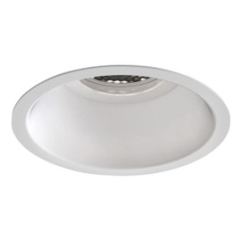 Astro Minima Slimline Round Fixed Fire-Rated IP65 Bathroom Downlight - IP65 Rated - (Matt White), GU10 LED Lamp, Designed in Britain - 1249034-3 Years Guarantee