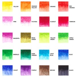 GenCrafts Watercolor Brush Pens - Real Brush Tips - No Mess Storage Case - Washable Nontoxic Markers - Portable Painting