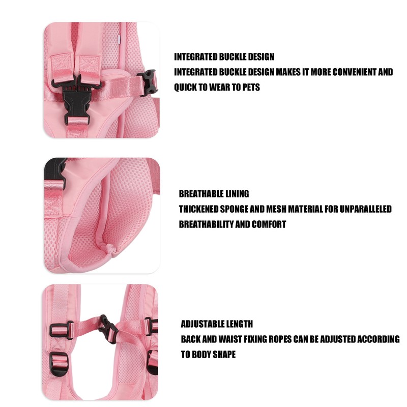 Chest Pet Bag Adjustable Breathable Pet Front Backpack Travel Bag