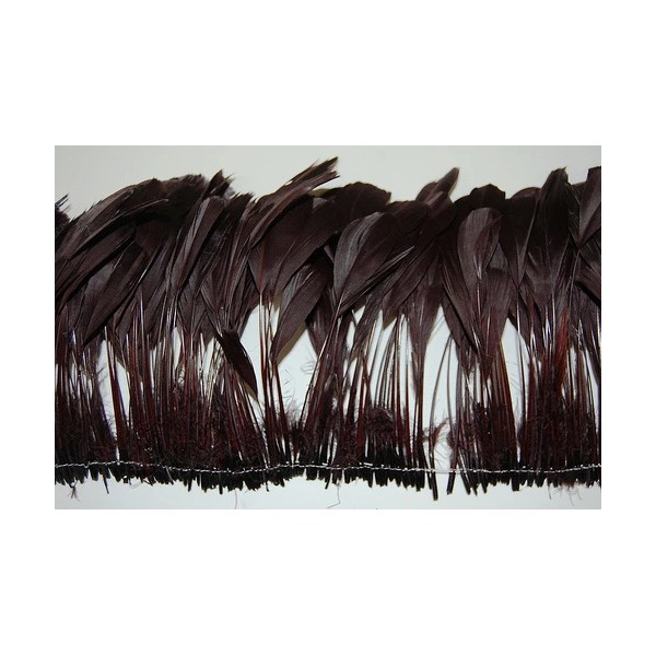 30 Pcs BURNT COQUE FRINGE - BROWN 8-12" Tall Feathers