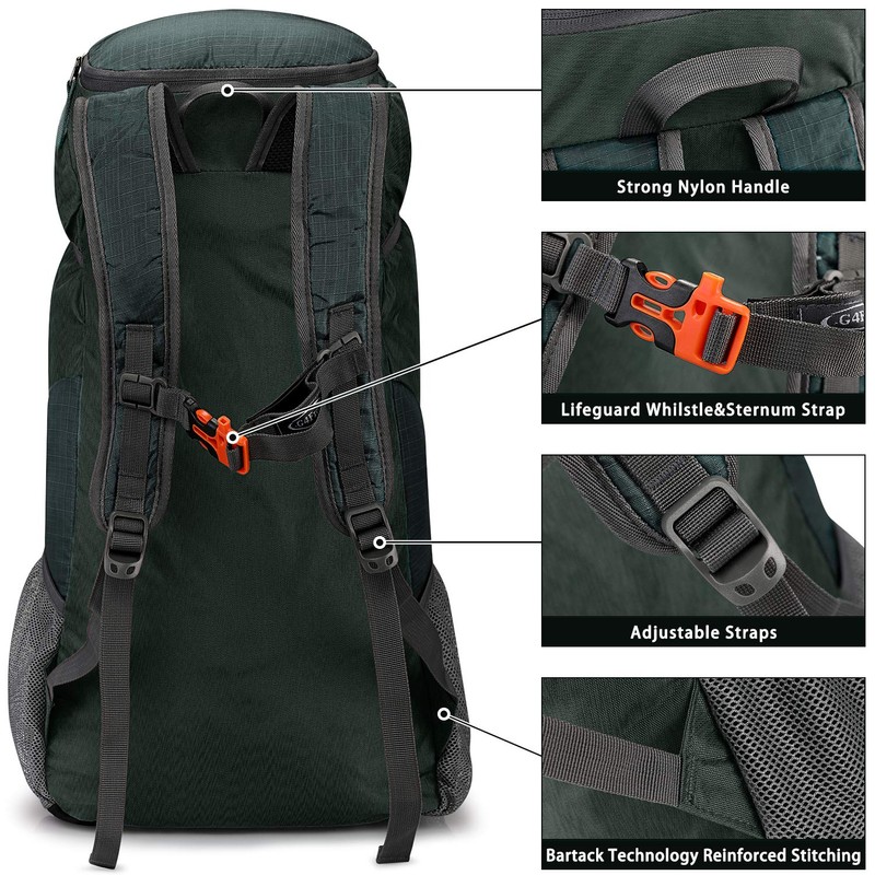 G4Free Ultra Lightweight Folding Bag, Climbing Backpack, 1.6 gal (40